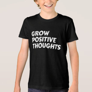 Camiseta crescer pensamentos positivos tipografia inspirado
