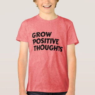 Camiseta crescer pensamentos positivos tipografia inspirado