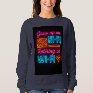 Camiseta Cresceu com Hi-Fi, Aposentando-se no Wi-Fi