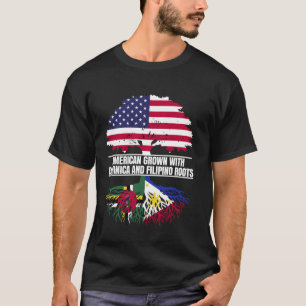 Camiseta Crescido Americano com Legado da Bandeira Dominica