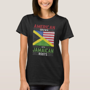 Camiseta Crescido Americano Com Raízes Jamaicanas Herança A