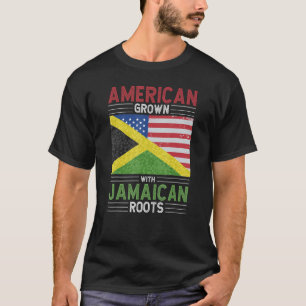 Camiseta Crescido Americano Com Raízes Jamaicanas Herança A