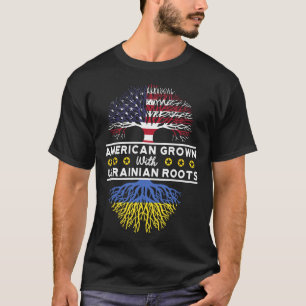 Camiseta Crescido Americano Com Raízes Ucranianas - Ucrânia