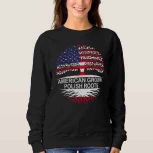 Camiseta Crescido Americano Raízes Polonesas Bandeira da Po