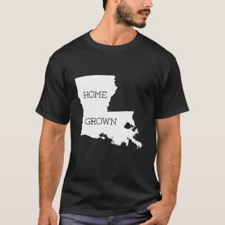 Camiseta Crescido em Casa Louisiana Negrito Gráfico do Esta