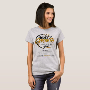 Camiseta Crescimento Divino Fica Bem em Você