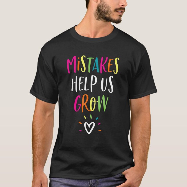 Camiseta Crescimento Mindset Positivo De Volta Ao Professor (Frente)