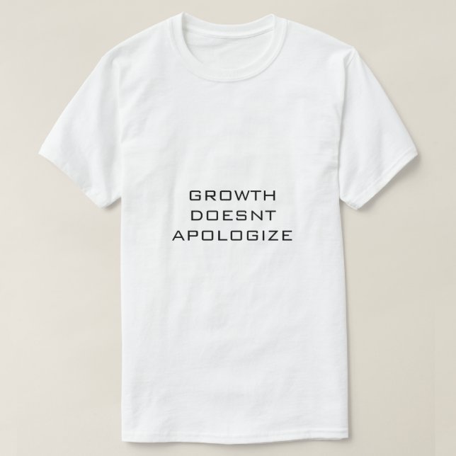 Camiseta CRESCIMENTO NÃO DESCULPAS Branco (Frente do Design)