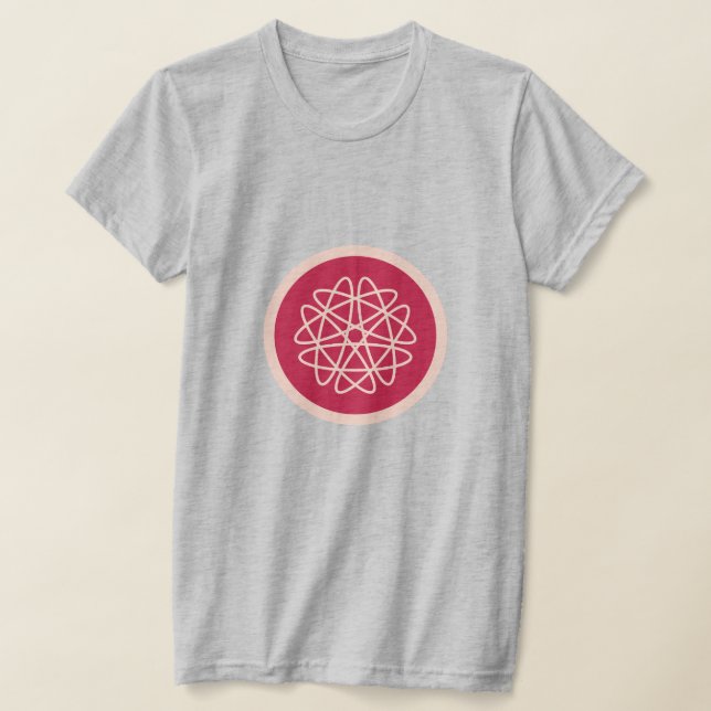 Camiseta Crescimento nuclear - magenta no centeio - padrão  (Postura )