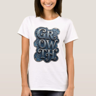 Camiseta Crescimento Prateado em NEGRITO Design Moderno