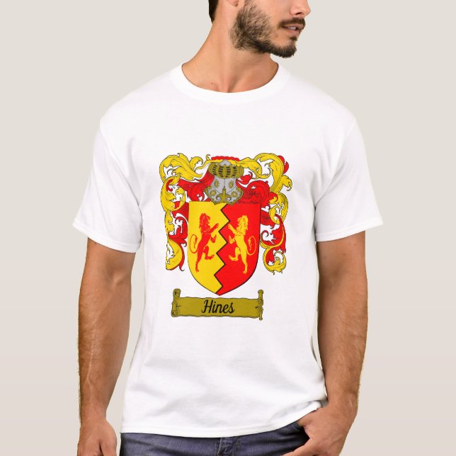 Camiseta Crest da Família Hines, Casaco de Armas (Frente)