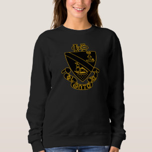 Camiseta Crest da Phi Chi Theta Dourado e Preto