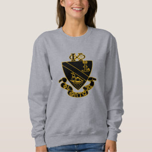 Camiseta Crest da Phi Chi Theta Dourado e Preto