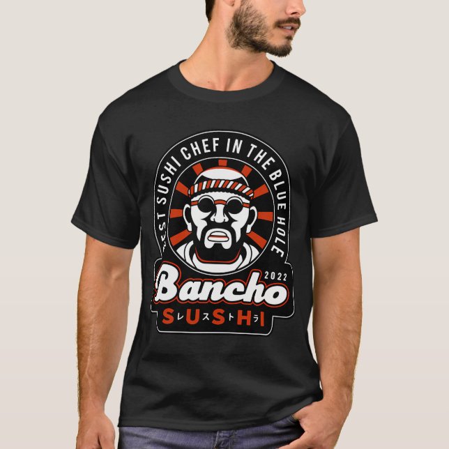 Camiseta Crest do Bancho Sushi (Frente)