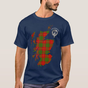 Camiseta Crest e Mapas do Tartan Clan Cameron