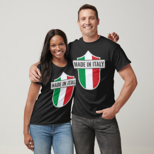 Camiseta Crest Personalizado "Feito Em Itália"
