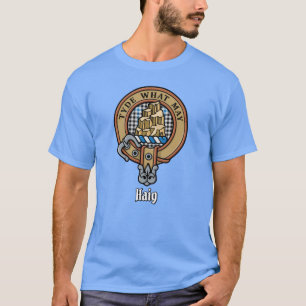 Camiseta Crestão do Clã Haig sobre Xadrez Tartan