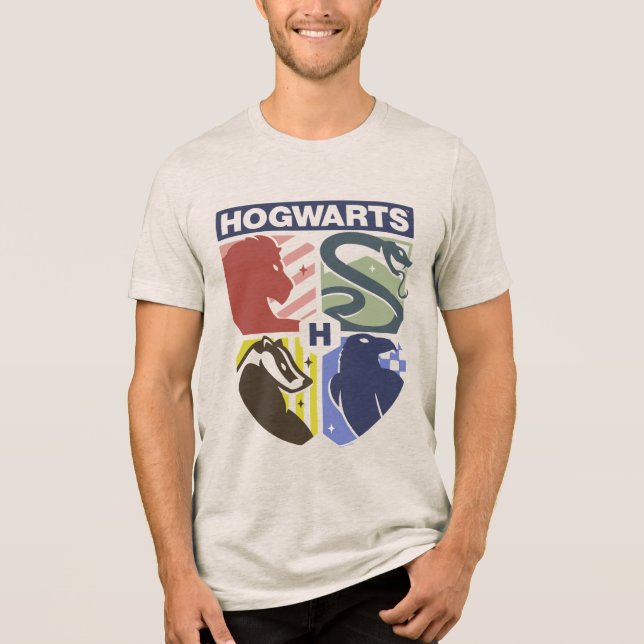 Camiseta Crestão Estampado Vintage HOGWARTS™ (Frente)