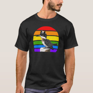 Camiseta Crested Kingfisher Rainbow Bird Diversidade de Pás