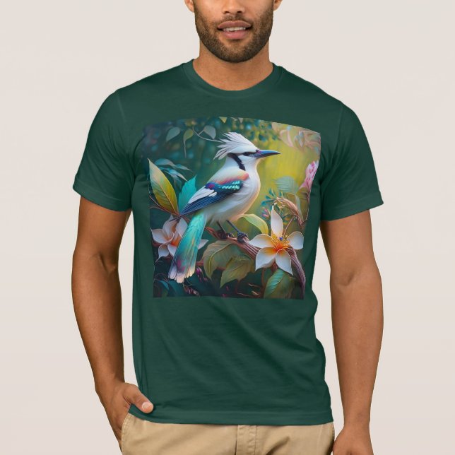Camiseta Crested Teal Winged Jay (Frente)