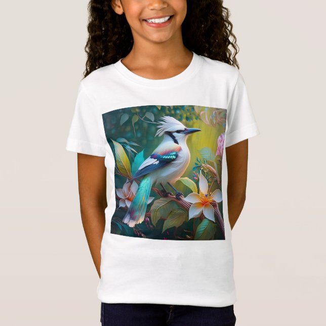Camiseta Crested Teal Winged Jay (Frente)