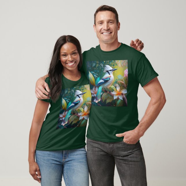 Camiseta Crested Teal Winged Jay (Unissex)