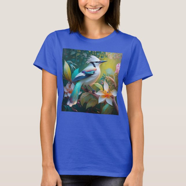 Camiseta Crested Teal Winged Jay (Frente)