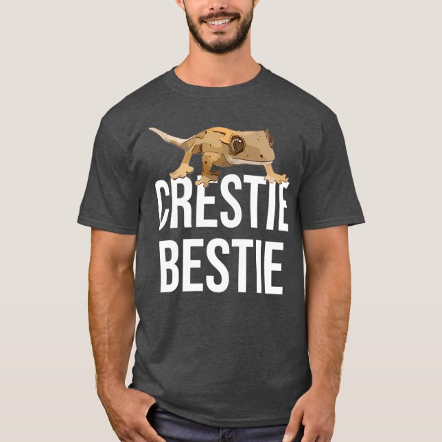 Camiseta Crestie Bestie Crested Gecko Reptile Lizard Pet (Frente)
