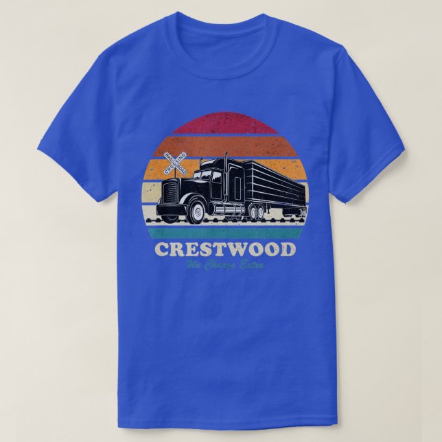 Camiseta Crestwood Kentucky KY Tourism Semi Preso Em Railro (Frente do Design)
