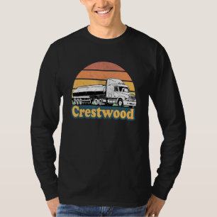 Camiseta Crestwood Semi Caminhão Preso Nos Caminhos De Ferr