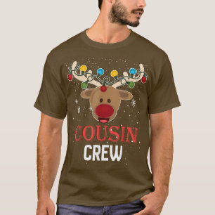 Camiseta Creta de primo natalino Cute Reindeer Matando Paja