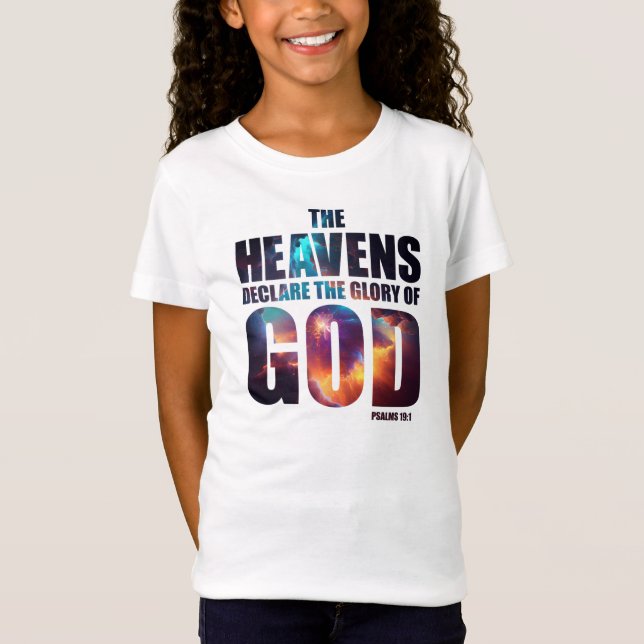Camiseta Criação Cristã: Céus Declaram Glória de DEUS (Frente)