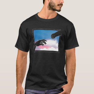 Camiseta Criação de Adão Mãe de Gato Amante de Gatos Cristã