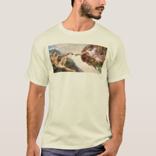 Camiseta Criação de Adão por Michelangelo