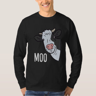 Camiseta Criação de Animais Vaca Moo Vaca Fofa