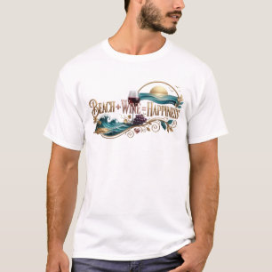 Camiseta Criação de Arte Dinâmica PRAIA VENCER FELICIDADE