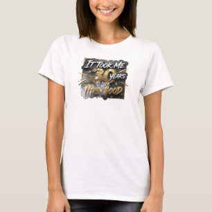Camiseta Criação de Arte Dinâmico Azul TOOK 30 LOOK GOOD