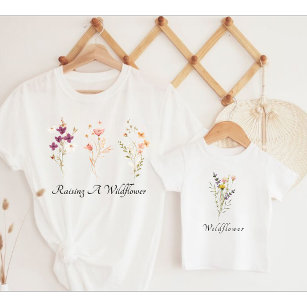 Camiseta Criação de flor selvagem e flor selvagem