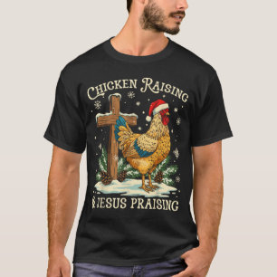 Camiseta Criação de Frangos &amp; Louvando Jesus Feira de N