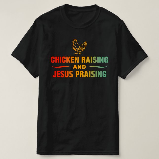Camiseta Criação de Frangos e Louvor a Jesus (Frente do Design)