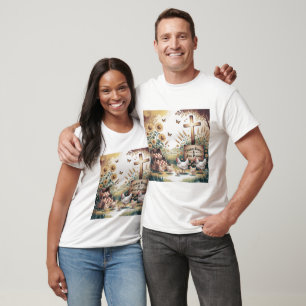 Camiseta Criação de Frangos e Louvor a Jesus - Cristão