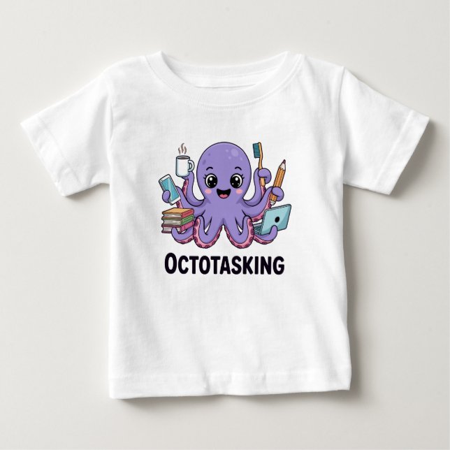 Camiseta Criação de Octotasking no Modo Multitarefa (Frente)