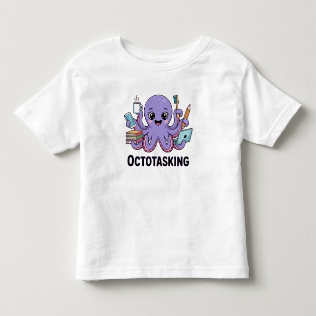 Camiseta Criação de Octotasking no Modo Multitarefa (Frente)