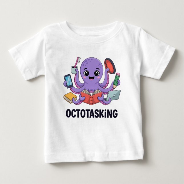 Camiseta Criação de Octotasking no Modo Multitarefa (Frente)
