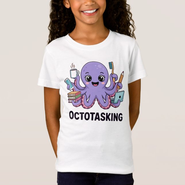Camiseta Criação de Octotasking no Modo Multitarefa (Frente)