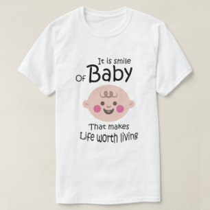 Camiseta Criação de presente de rosto estiloso e de bebê