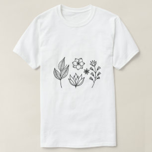 Camiseta Criação de Presente elegante em branco e preto