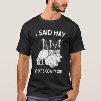 Camiseta Criação de Vaca Fazendeiro de Laticínios Eu Disse