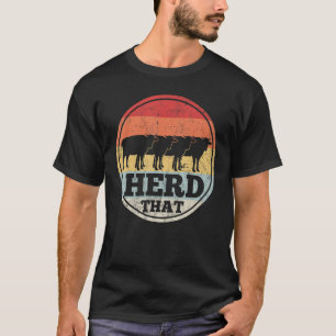 Camiseta Criação de Vaca Fazendeiro Retro Rebanho Que
