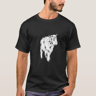 Camiseta Criação de Vacas Fazenda Escocesa Animal Fazendeir